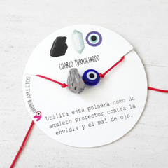 Pulsera Turmalina + Ojito Protector