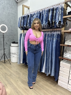 Calça Jeans Faixa Rosa Premium - comprar online
