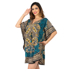 Imagem do Blusa Bata Kaftan Indiana Feminina Longuete Boho Hippie