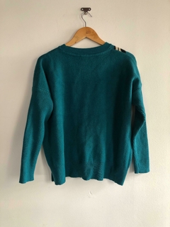 Sweater turquesa Hirkum - tienda online