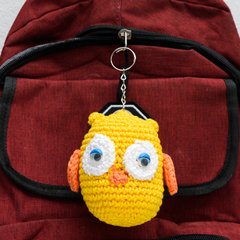 Chaveiro coruja amarela em amigurumi - comprar online