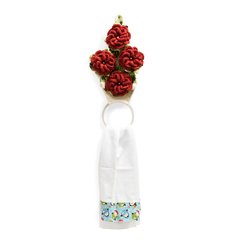 Porta pano de prato em crochê vaso de flores - comprar online