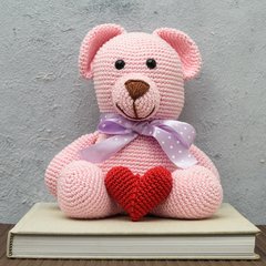 Urso Rosa com coração - comprar online