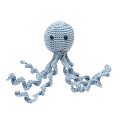 Polvo para newborn azul em amigurumi