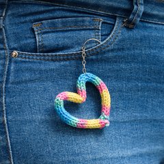 Chaveiro coração em tricotin - comprar online