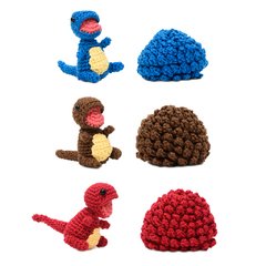 Coleção Ovo com filhote de dinossauro e dragão em amigurumi na internet