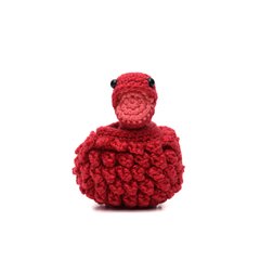 Ovo com filhote de dinossauro vermelho em amigurumi - comprar online