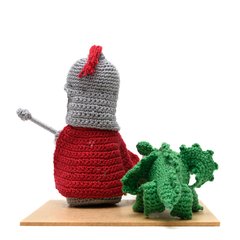 São Jorge e o dragão em amigurumi - loja online