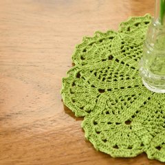 Mini Toalhinhas verde em crochê - Art Familiar Artesanato