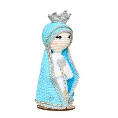 Nossa Senhora Azul Céu em amigurumi na internet