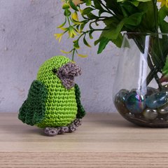 Papagaio verde em amigurumi - loja online