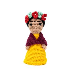 Boneca Frida Kahlo média em amigurumi - loja online