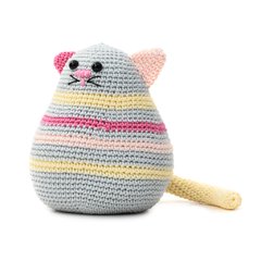 Gato listrado peso de porta em amigurumi na internet