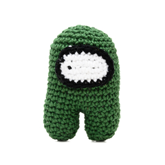 Among Us Verde Militar em Amigurumi