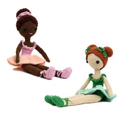 Kit duas bailarinas em amigurumi