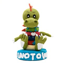 Brinquedo educativo Dinotower em amigurumi