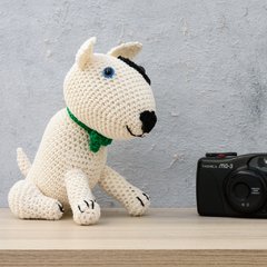 Cachorro Bacon Bull Terrier em amigurumi - loja online