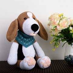 Cachorro Beagle escuro em amigurumi - loja online