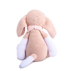 Cachorro Beagle lenço rosa em amigurumi - Art Familiar Artesanato