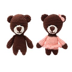 Casal de ursinhos em amigurumi