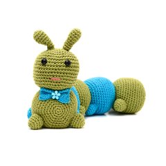 Centopéia peso de porta em amigurumi