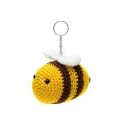 Chaveiro abelhinha em amigurumi