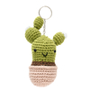 Chaveiro Cactus com Flor em Amigurumi