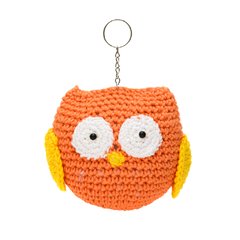 Chaveiro Coruja laranja em amigurumi