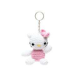 Chaveiro Hello Kitty em amigurumi