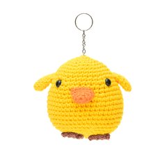 Chaveiro Pintinho amarelo em amigurumi