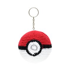 Chaveiro pokebola grande em amigurumi