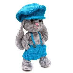 Coelho de boné Tobias em amigurumi na internet