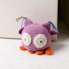 Coruja peso de porta em amigurumi - Art Familiar Artesanato