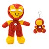 Duo Homem de Ferro e chaveiro Homem de Ferro em amigurumi