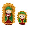 Duo Nossa Senhora de Guadalupe e mini Nossa Senhora de Guadalupe em amigurumi