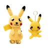 Duo Pikachu médio e chaveiro pikachu em amigurumi