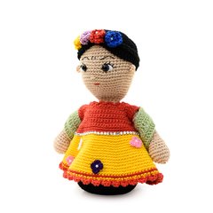 Frida Kahlo peso de porta em amigurumi - comprar online