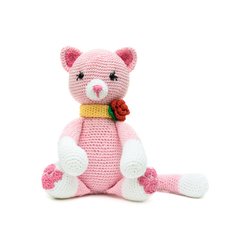 Gatinha Miau peso de porta em amigurumi