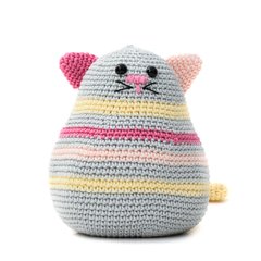 Gato listrado peso de porta em amigurumi