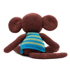 Macaco de colete em amigurumi - Art Familiar Artesanato