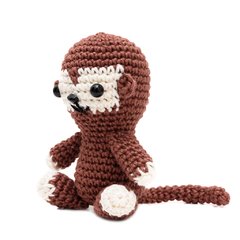 Mini macaco em amigurumi na internet