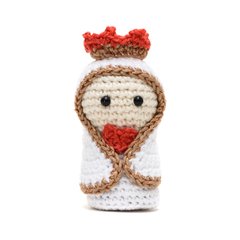 Mini Nossa Senhora de Fátima em amigurumi