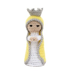 Nossa Senhora manto amarelo em amigurumi