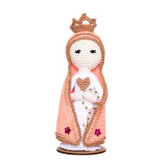 Nossa Senhora Salmão em amigurumi