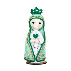 Nossa Senhora Verde água em amigurumi