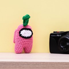 Among Us rosa em amigurumi - loja online