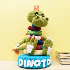 Brinquedo educativo Dinotower em amigurumi - loja online