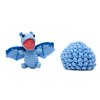 Ovo com filhote de Dragão azul em amigurumi