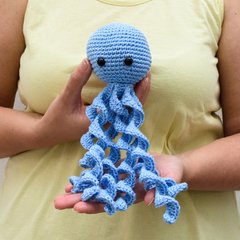 Polvo Newborn azul bebê em amigurumi - comprar online