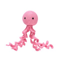 Polvo pink para newborn em amigurumi